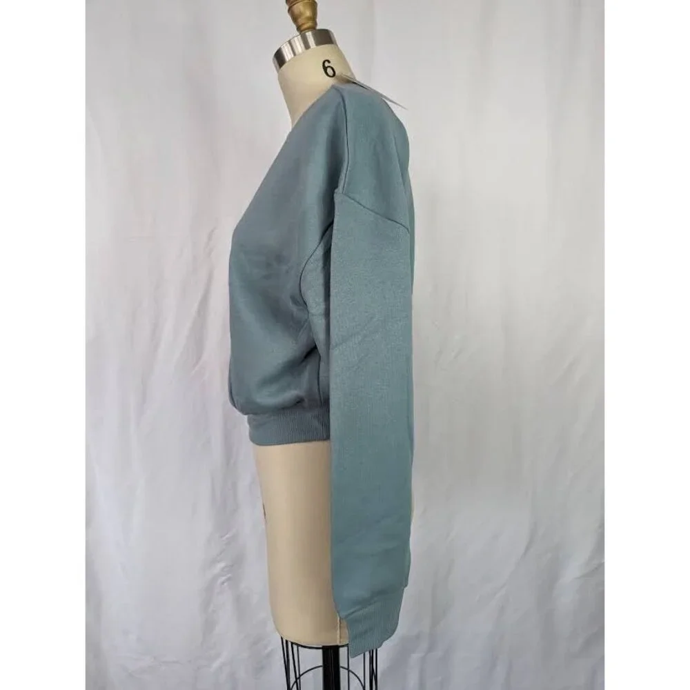WILD FABLE Cropped Sweatshirt Women's Size Large Blank Streetwear‎ Junior NEW - Picture 4 of 5
